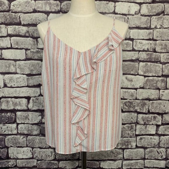 Simply Styled Blouse W/ Front Ruffle Size LP - Picture 1 of 9